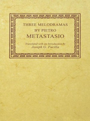 cover image of Three Melodramas by Pietro Metastasio